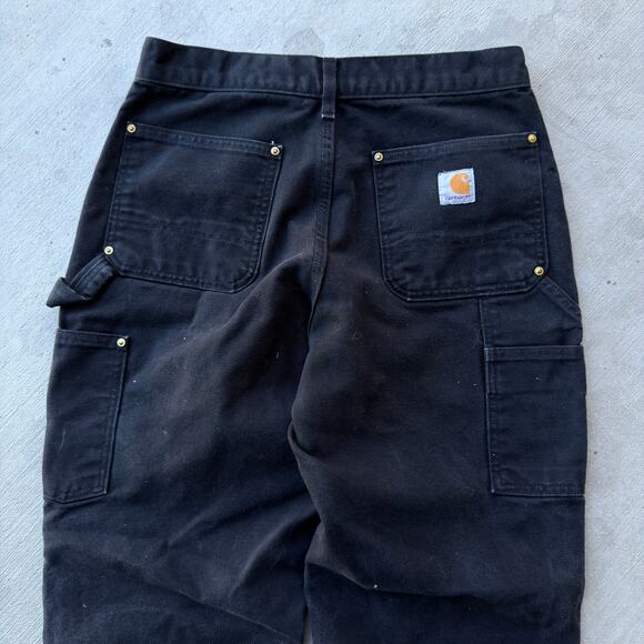 Carhartt black double knee work wear carpenter pants - Picture 6 of 7
